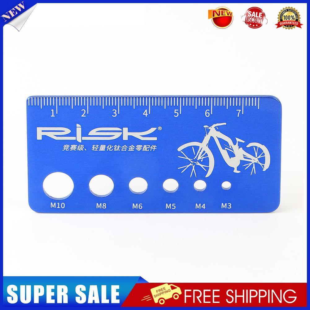 RISK Aluminum Alloy Bicycle Screws Measuring Calipers Ruler Bike Repair Kit