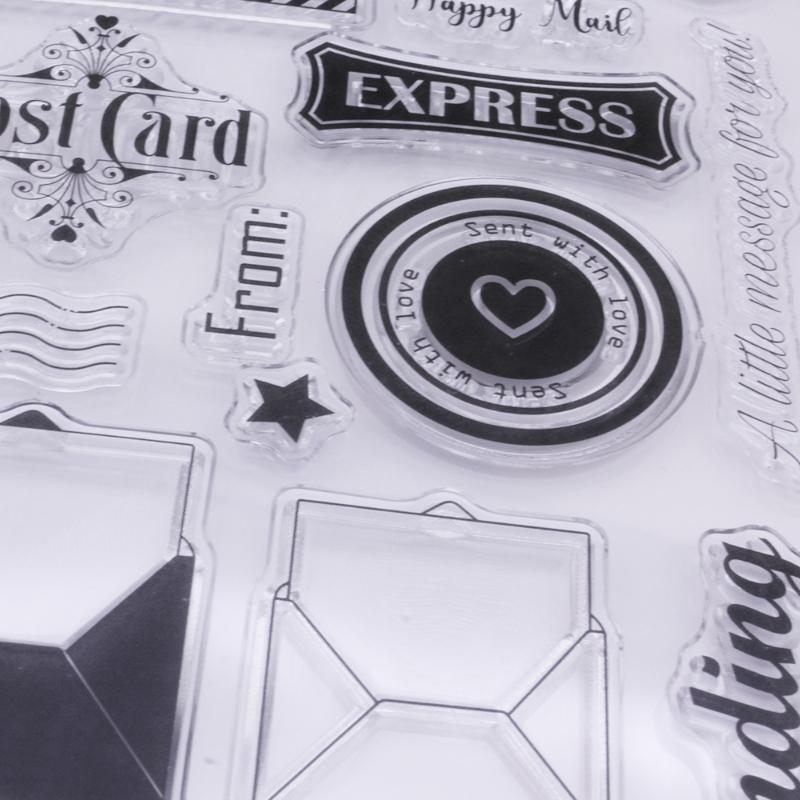 Post Card Silicone Clear Seal Stamp DIY Scrapbooking Embossing Photo Album Decor