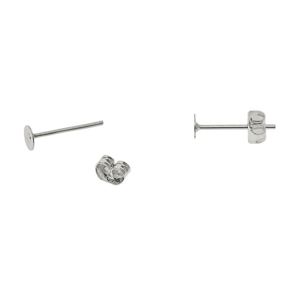 200 Pairs 4mm Iron Earring Posts and Backs Jewelry for DIY Earring Findings
