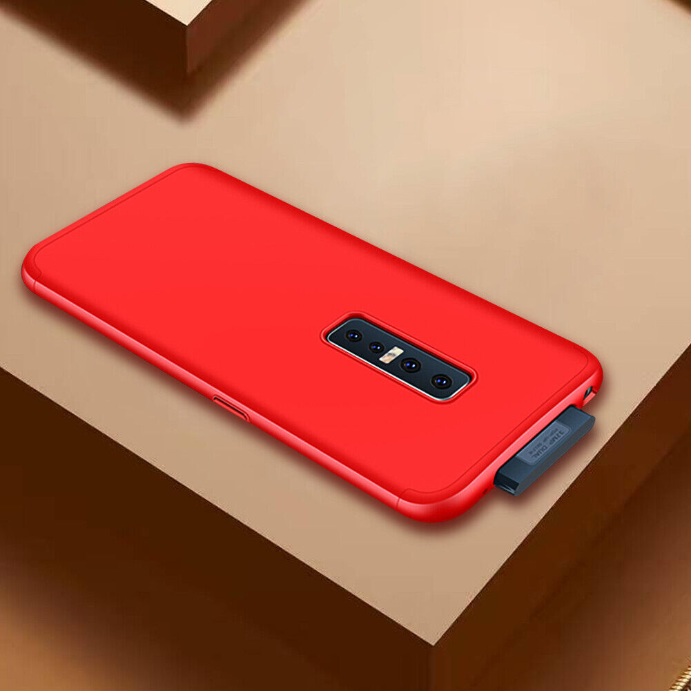 Frosted PC Phone Case for VIVO V17 Pro Shockproof Bumper Back Cover Red