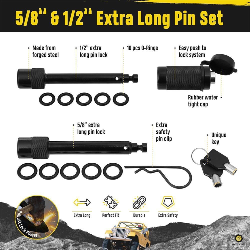 Anti Rattle Towing Hitch Lock Heavy Duty Tow Receiver Trailer Hitch Lock Pin
