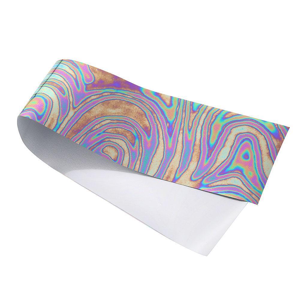 12pcs/set Starry Sky Shell Paper Transfer Print Gradual Ripple Nail Pasters