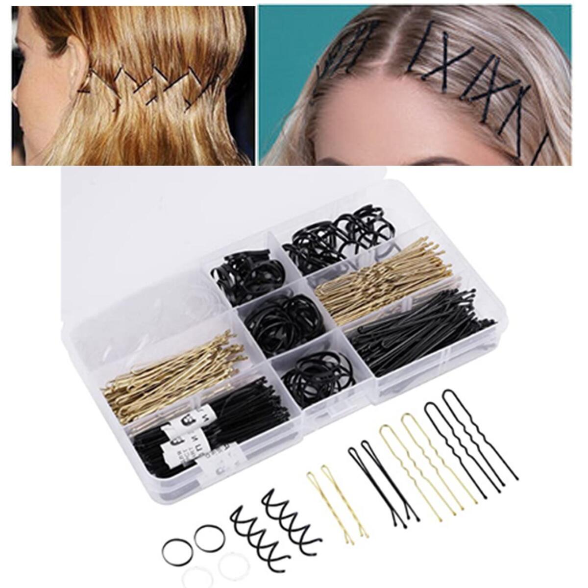 343 Count Metal Hair Pins Hair Clips Kit Portable for Women Girls Hair Styling