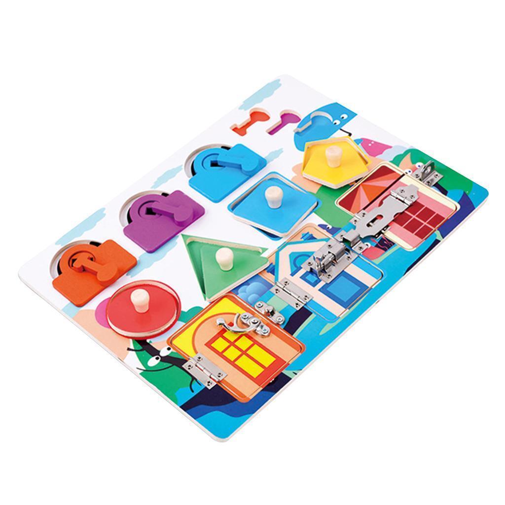 Montessori Training Ability Shape Matching Color and Lock Cognition  Busy