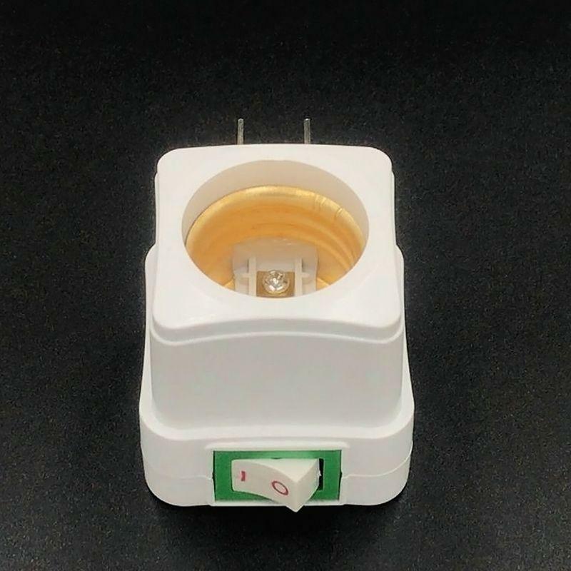 Rotary E27 Plug-in Screw LED Light Bulb Holder Lamp Base Socket Plug Adapter