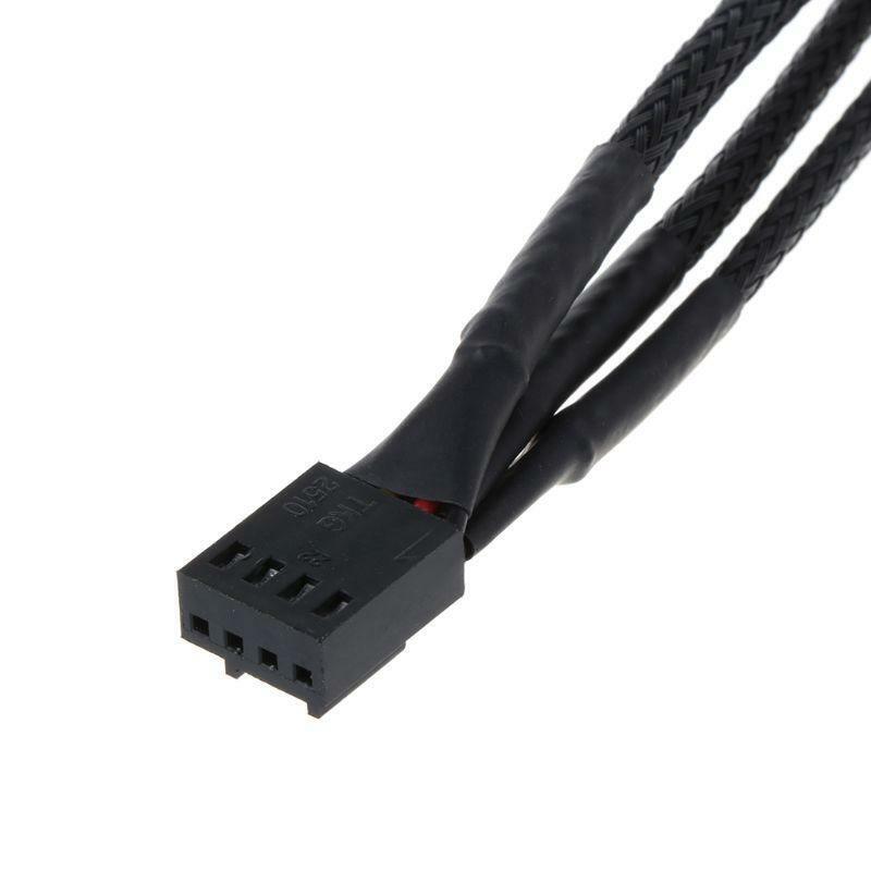 30CM 4Pin to 3 Ways Y Splitter Cable Fan 4 Pin to 3x4Pin/3Pin Extension Cable PC