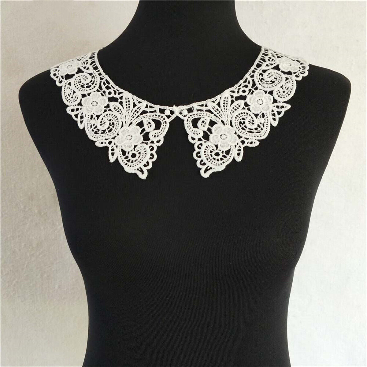 Hollow Lace Collar Trim Neckline Embroidered Applique Wedding Dress DIY Sewing