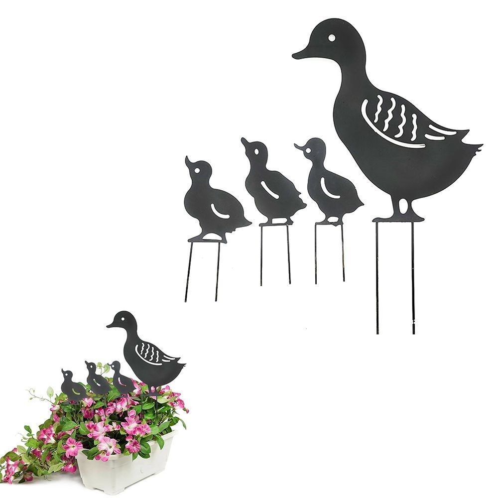 Plug-in Posts Standing Duck Decoration Lovely Duck Silhouette Silhouette Stakes