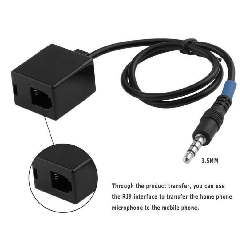 Extension Cable Adapter 3.5mm Male Jack To RJ9 4P4C Female Converter Wire