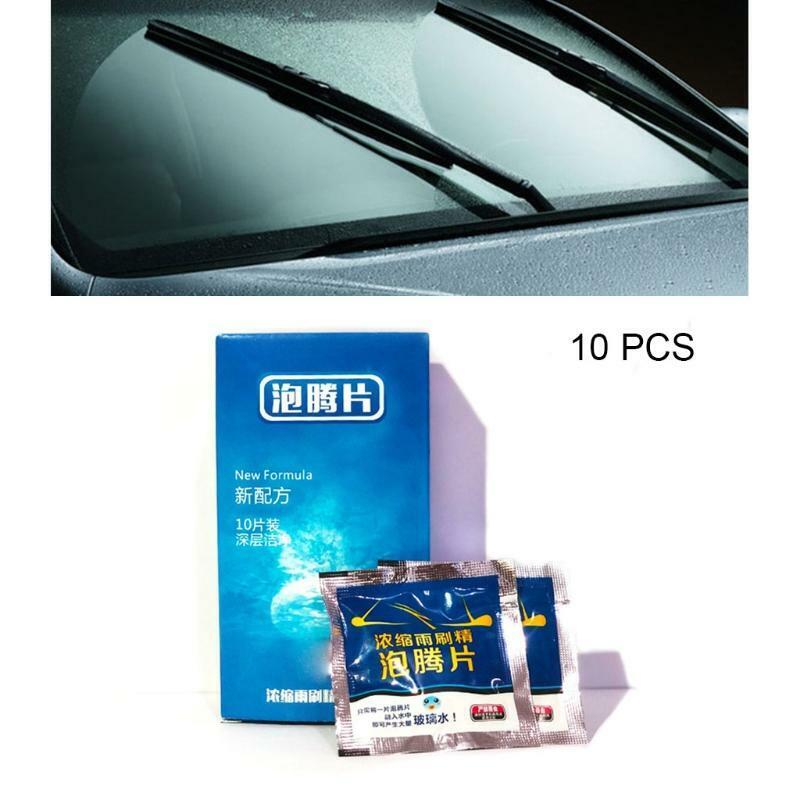 10Pcs Solid Wiper Window Glass Cleaner Concentrated Effervescent Cleaner for Car