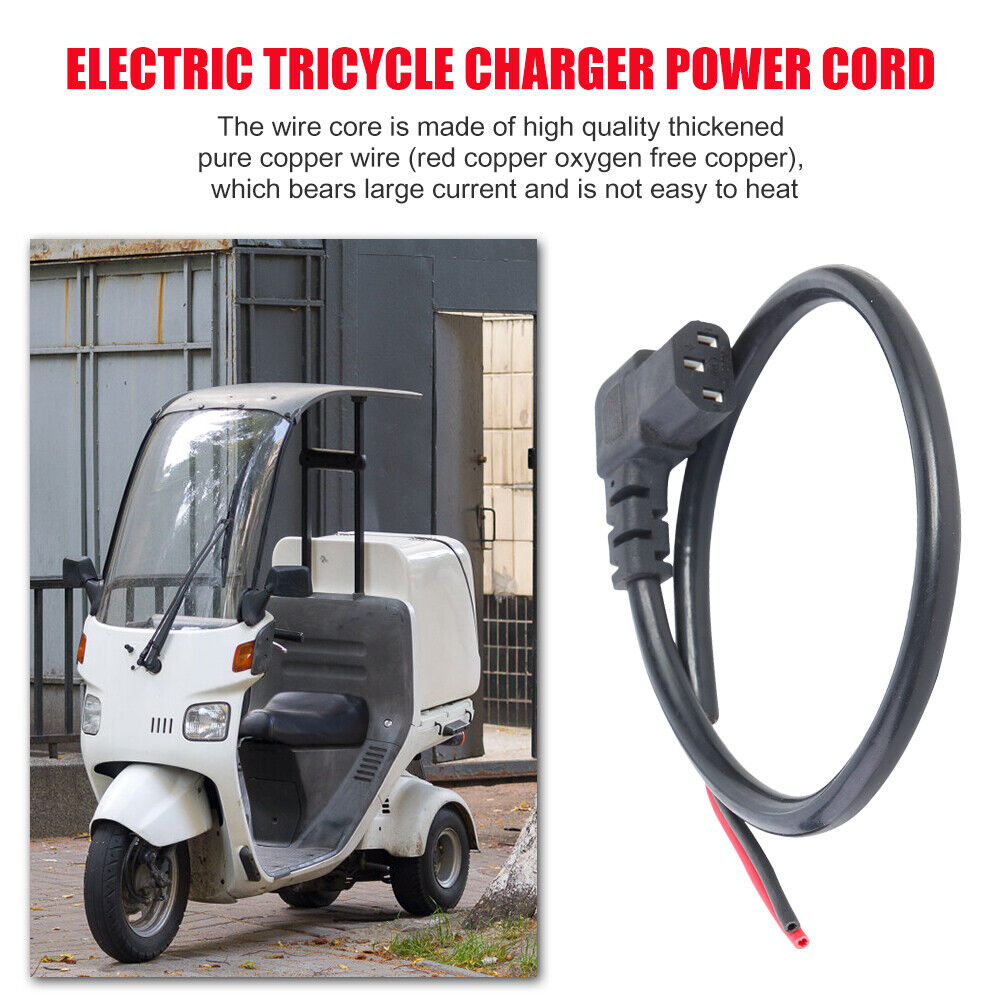 Electric Bike Charging Plug Copper Core Cable Wire Connector Accessories