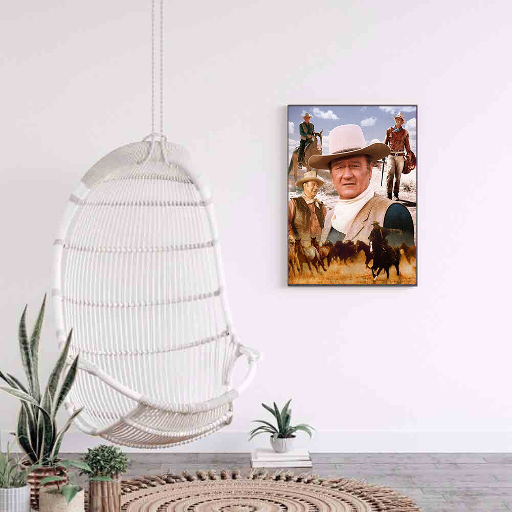 Handmade DIY Full Square Drill Diamond Painting Western Cowboy Kit Craft