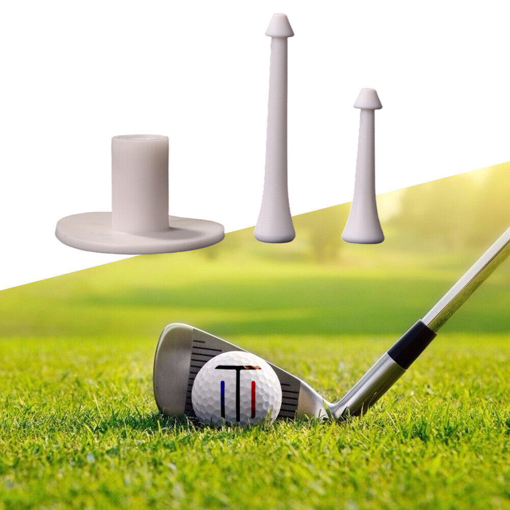 Rubber Golf Tees Kit Training Practice Tool Golf Balls Holder Tees White