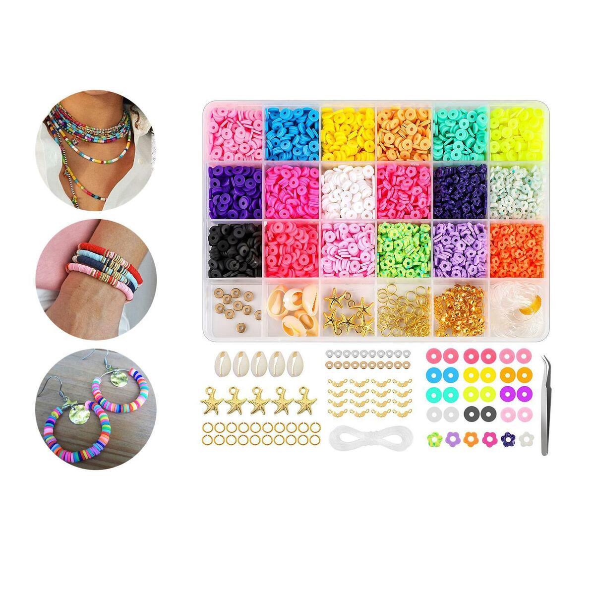 3712x Polymer Clay Spacer  for Necklace Jewelry Making Crafts Supplies