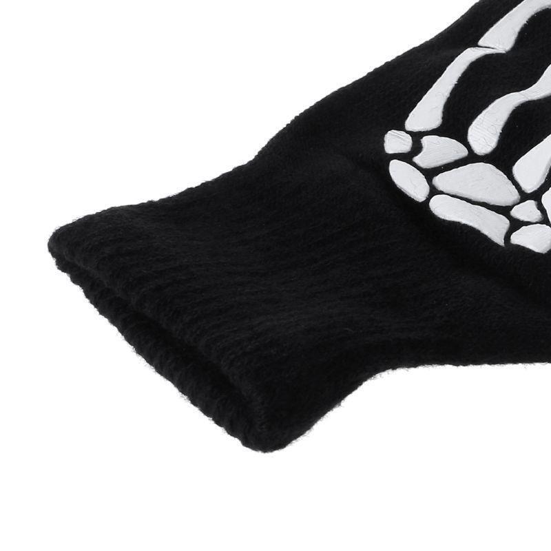 Cycling Gloves Kids Outdoor Sports Bicycle Half Finger Skeleton Soft Protective