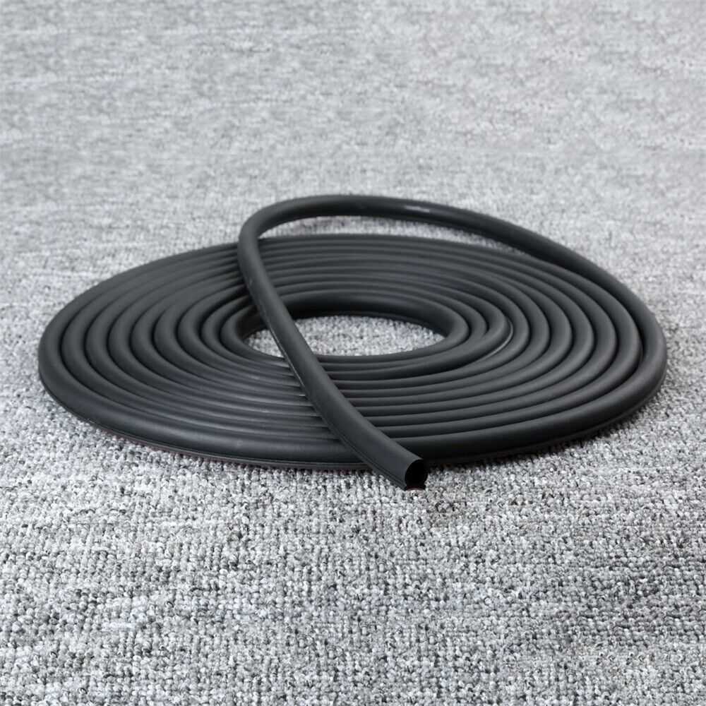 Car Door Edge Seal Weather-strip Small D-Shape Moulding Black Rubber Strip 8M