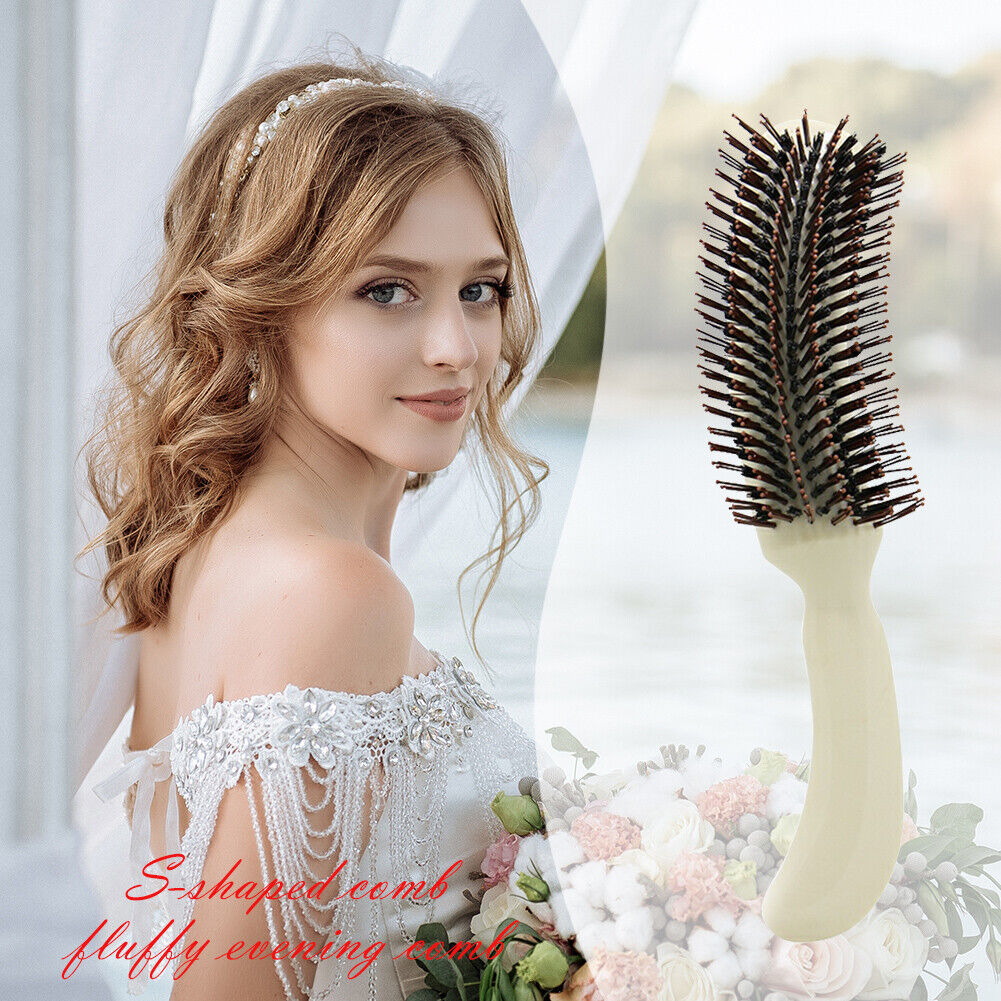 S Shape Fluffy Evening Scalp Massage Photo Studio Hairdressing Make-up Comb