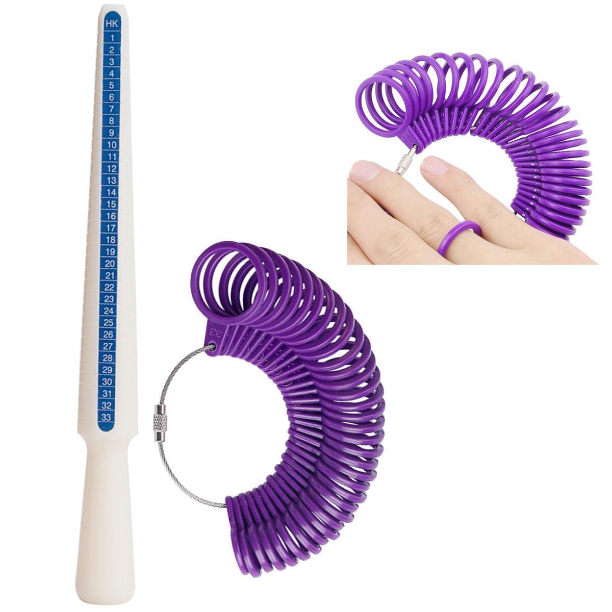 Ring Sizer Measure Tool Ring Gauges Finger Sizer Reusable for Wedding Rings