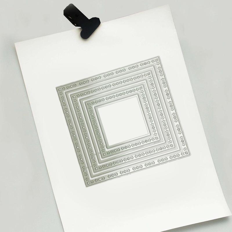 Hollow Square Cutting Dies Photo Album Decoration Accessories DIY Crafts