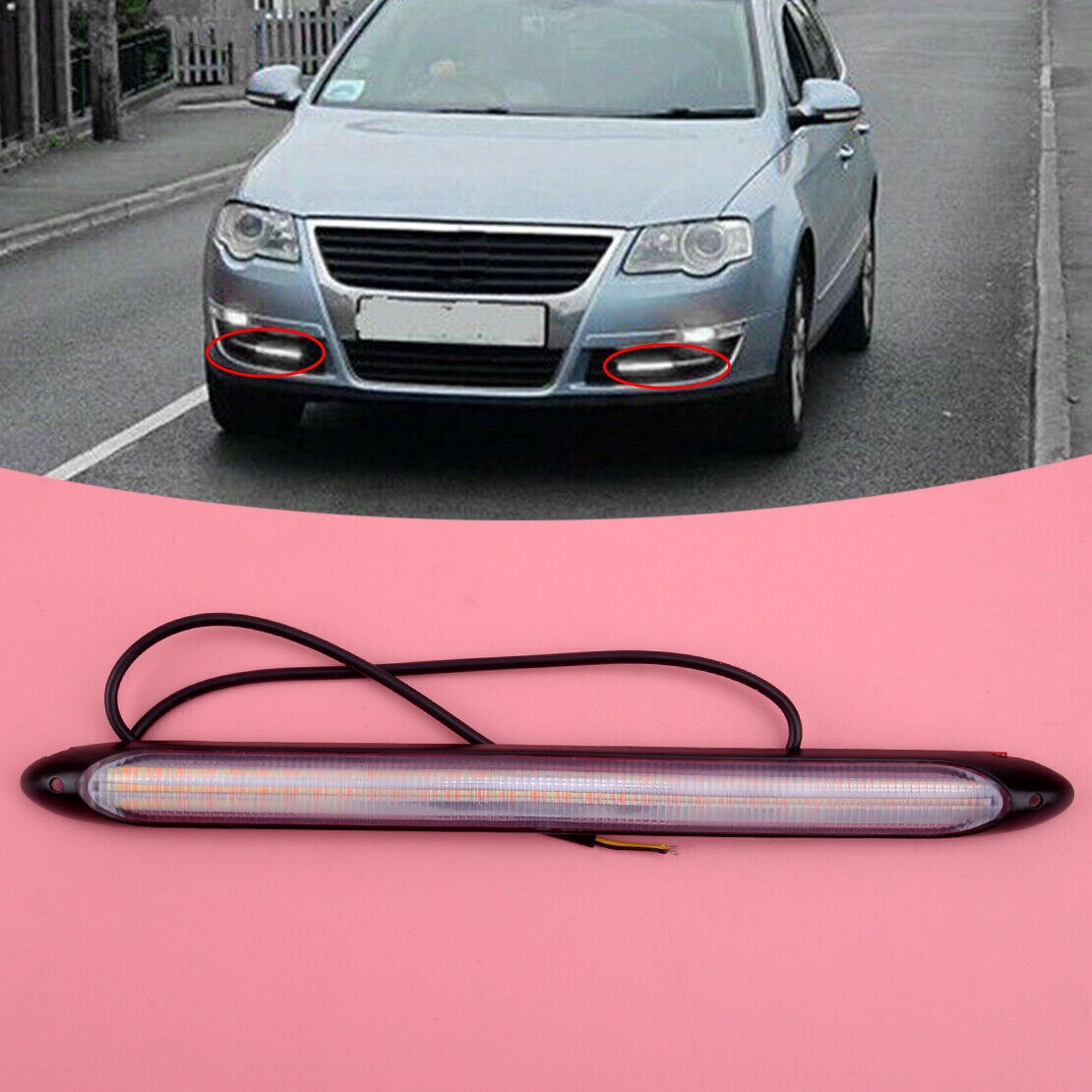 1Pc LED Daytime Running DRL Turn Signal Light Lamp Universal fit for Car SUV
