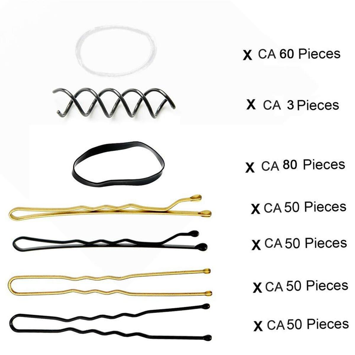 343 Count Metal Hair Pins Hair Clips Kit Portable for Women Girls Hair Styling