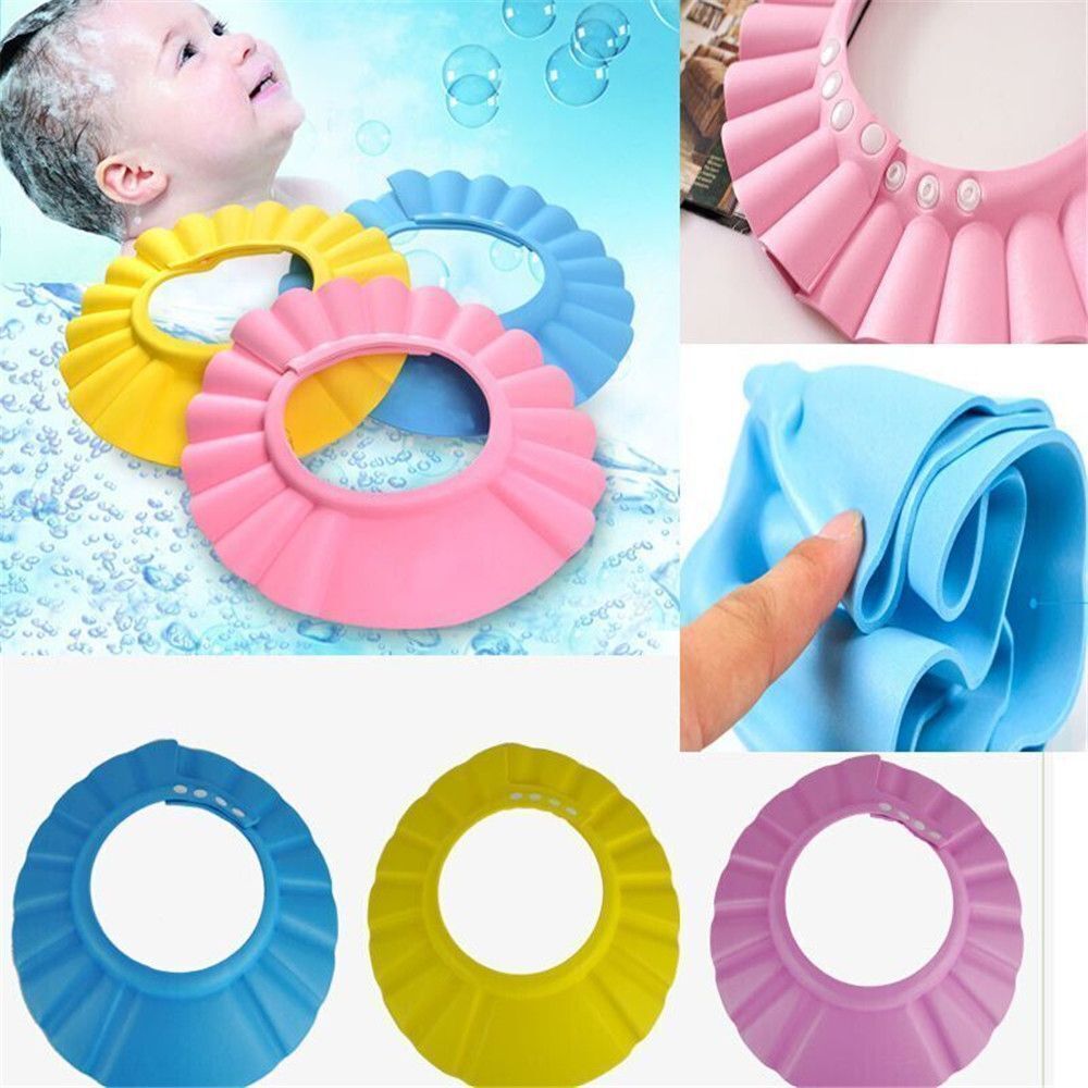 Ear Protection Baby Shower Caps Shampoo Hat Bath Visor Wash Hair Shield