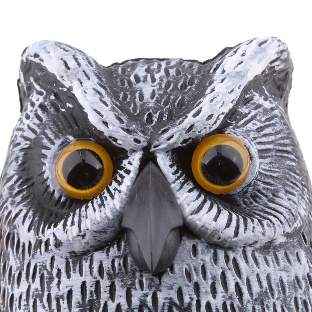 Large Owl Falcon Decoy Statue Yard Garden Crow Scarecrow Outdoor Deterrent