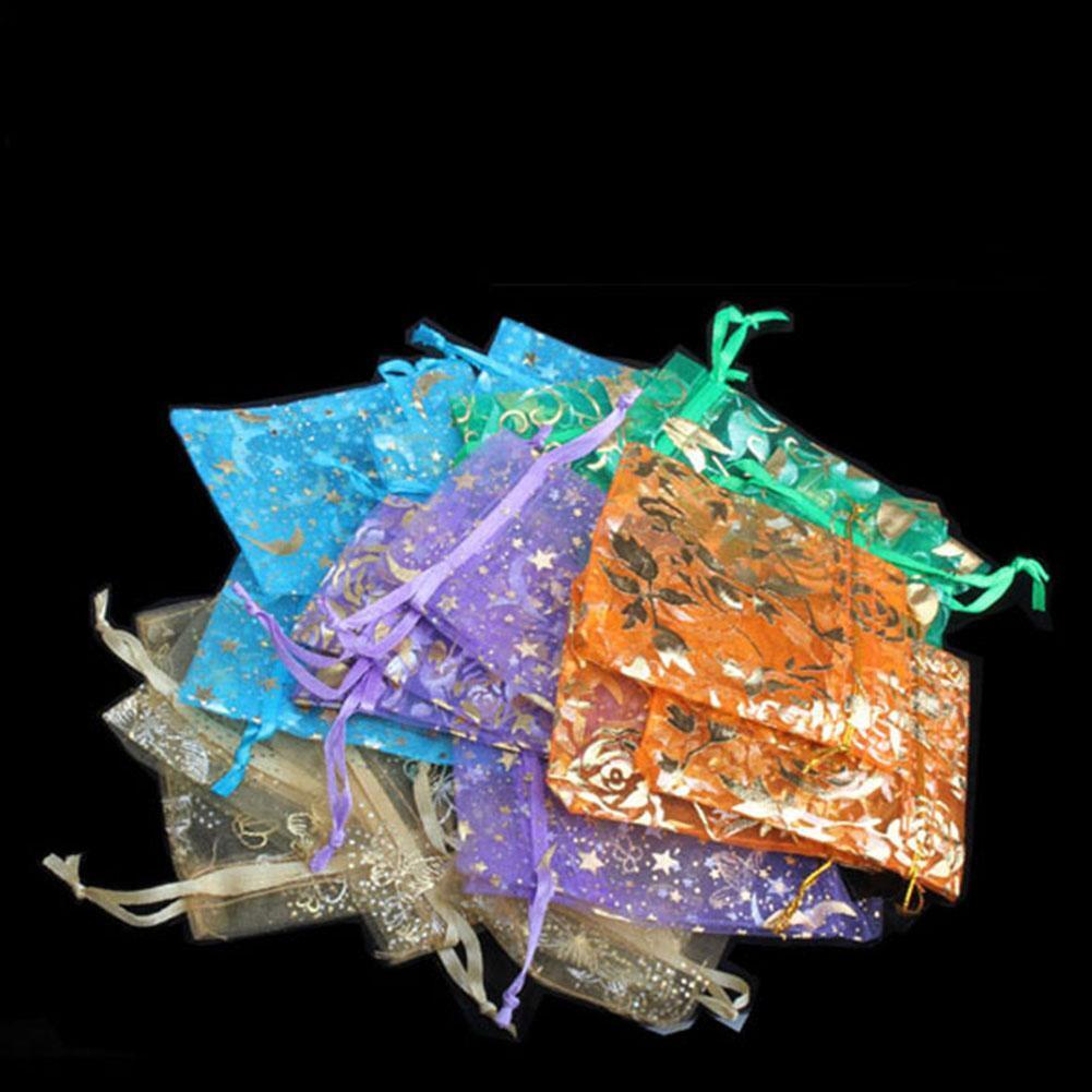 2X50pcs Organza Jewelry Candy Bags Mixed Color Mini Gift Pouch Wedding