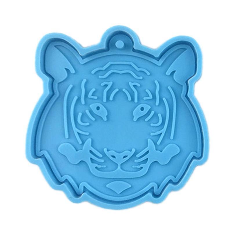 Tiger Pendant Big Earrings Silicone Mould DIY Epoxy Craft Keychain Jewelry Mold