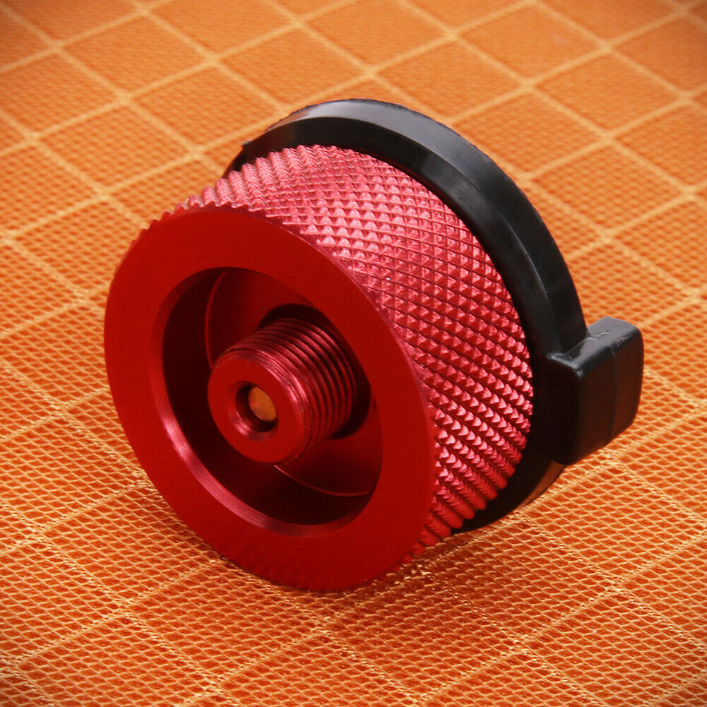 Outdoor Camping Picnic Stove Converter Long-Flat Gas Bottle Adapter(Red)