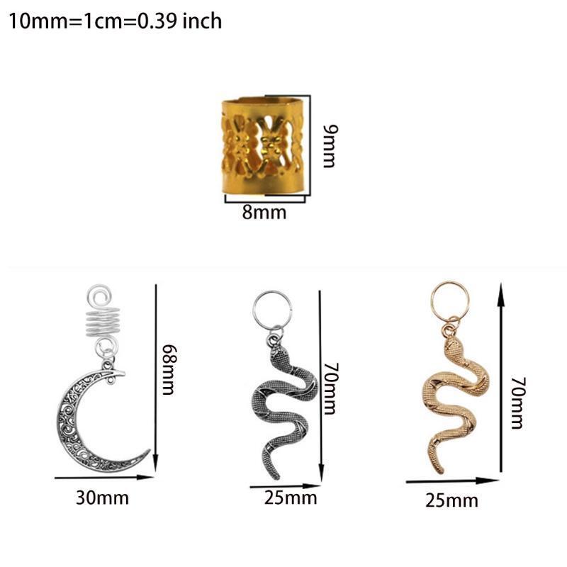 Metal Hair Cuffs Dreadlocks Hair Cuffs for Hair Accessory with Storage Box