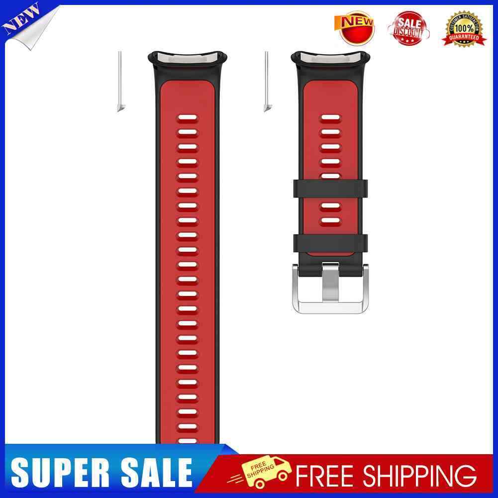 Silicone Strap for Polar Vantage V2 Watch Band Replacement (Black Red)