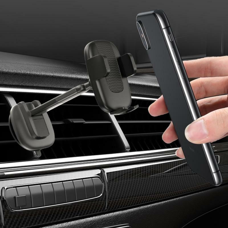 Black Durable Suction Cup Car Phone Holder Compatible with Smart Phone