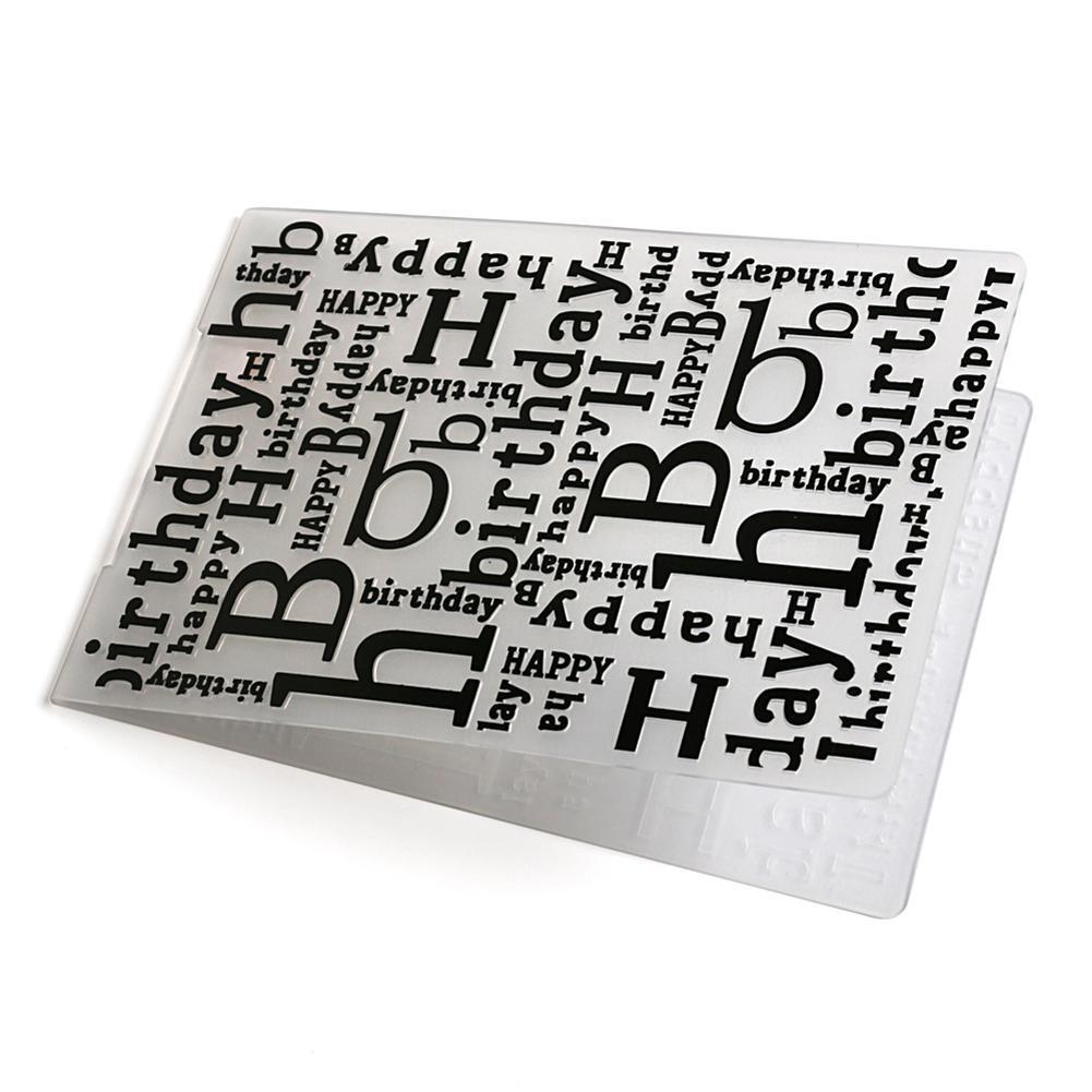 Christmas Words Plastic Embossing Folder for Scrapbook DIY Album Card