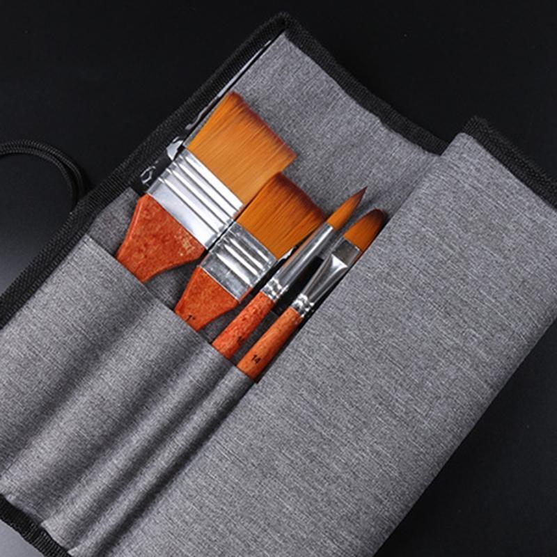 24 Sizes Acrylic Painting Brushes with Bag Artist Paintbrushes for DIY Art Craft