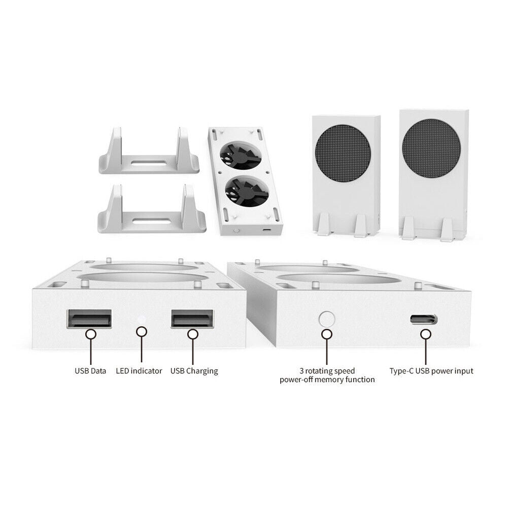 TYX-0658 with 2 Cooling Fans Stand Game Console Holder for Xbox Series S