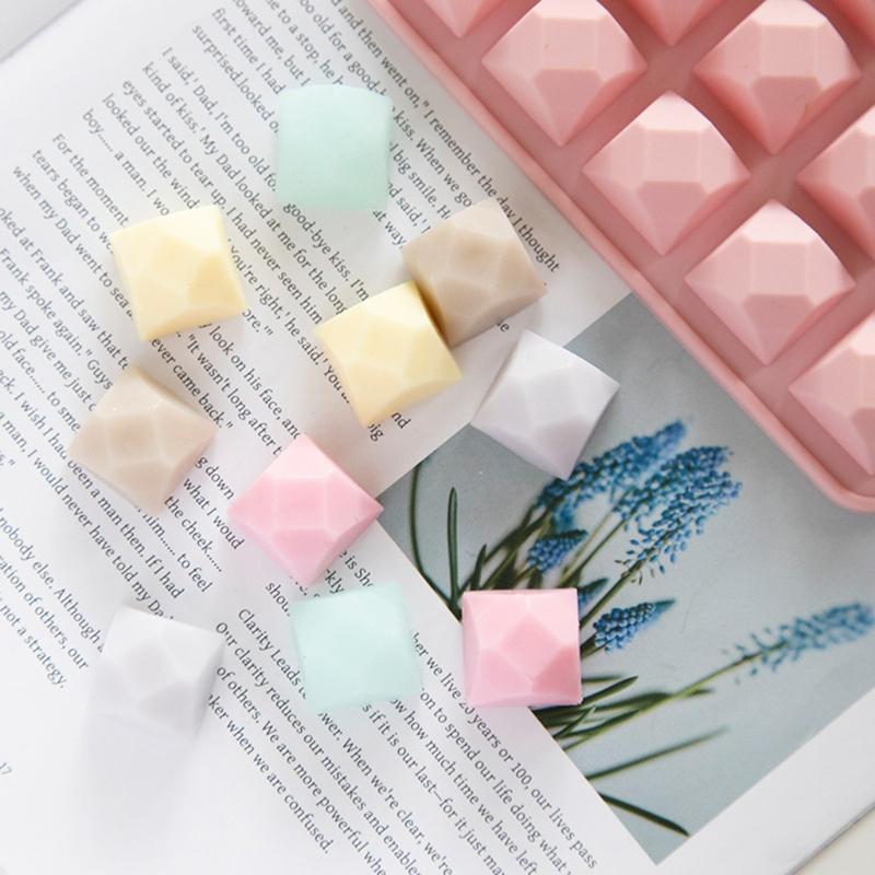 20 Cavities Polygon Silicone Mold Handmade DIY Soap Making Chocolate Cake Mould