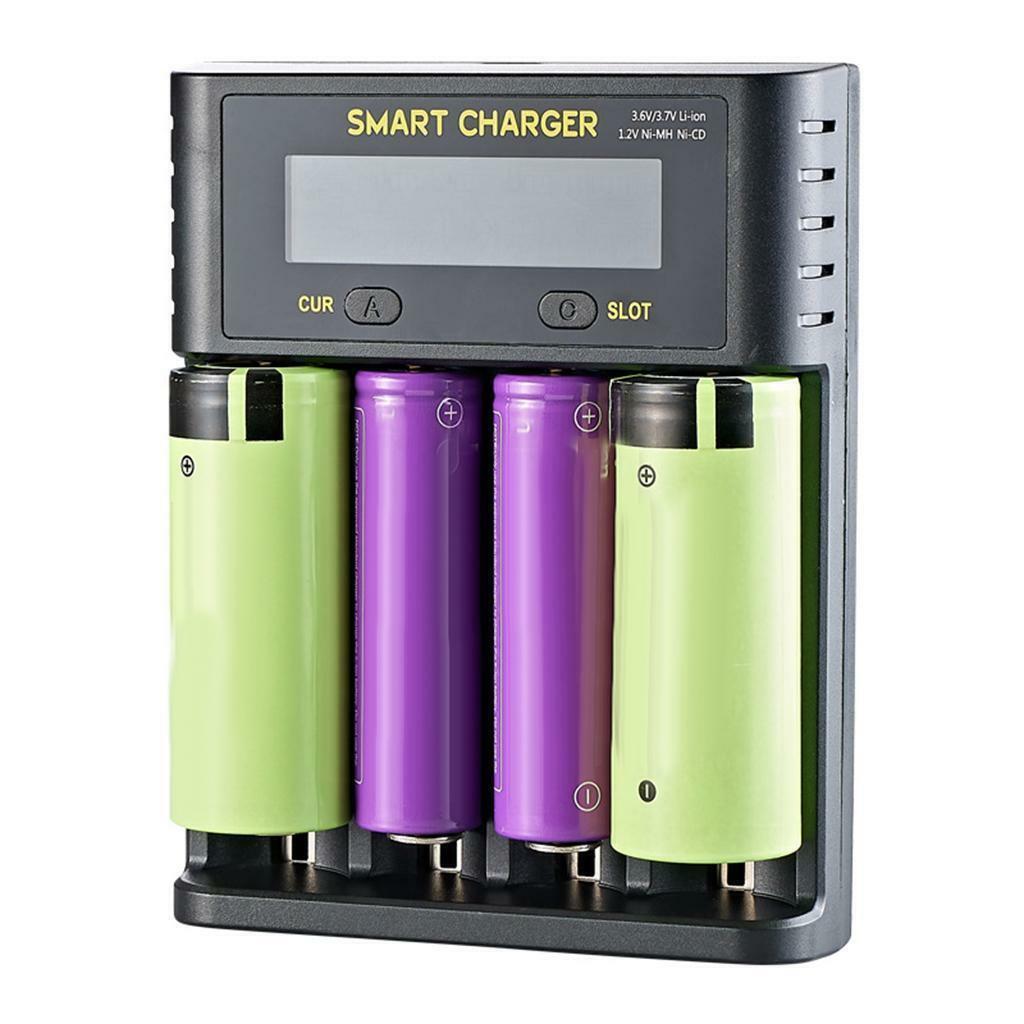 Batteries Charger 4 Slot Fast Charging for  Batteries 18650 25500 AA