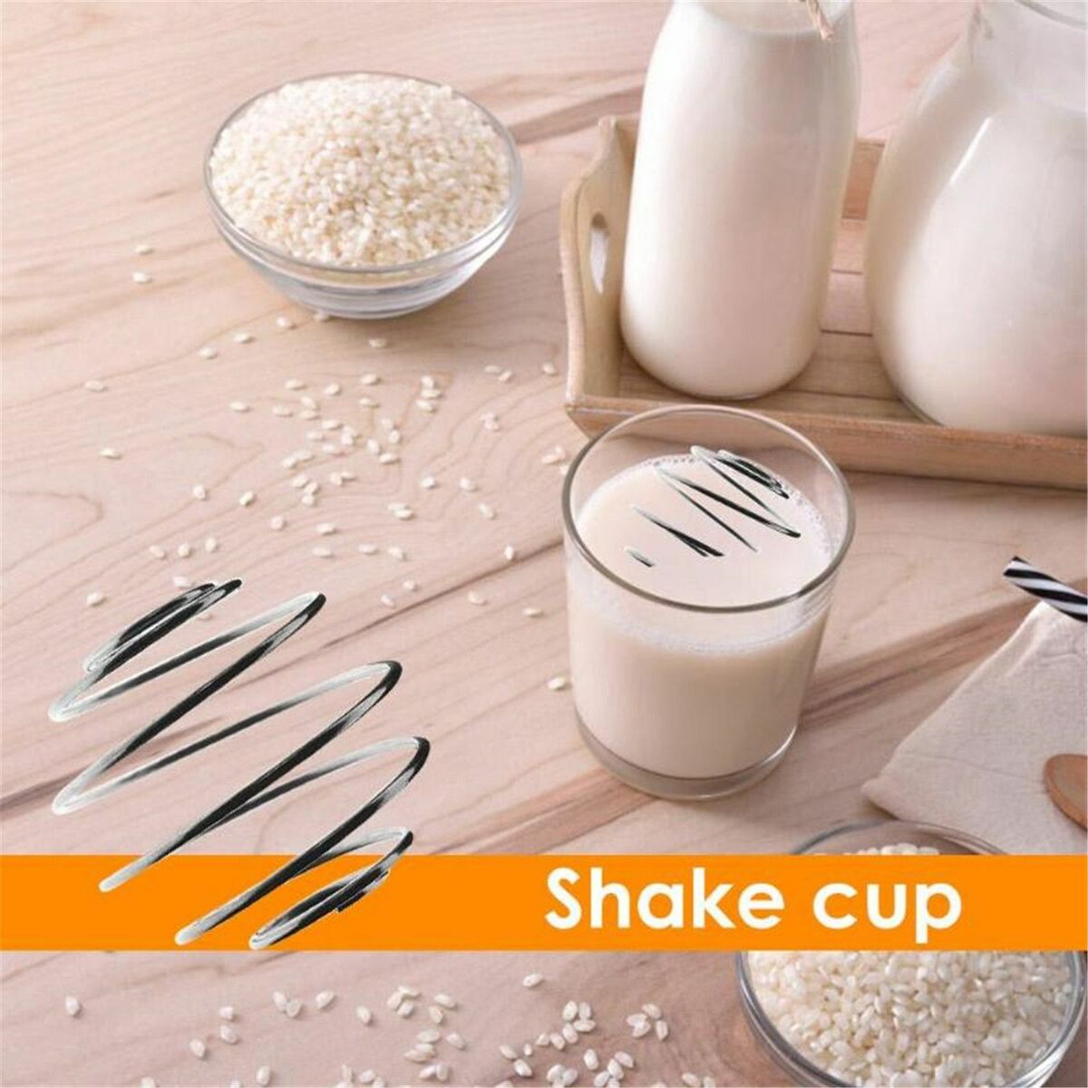 Cup Blender Stainless Steel Mixed Shaker Wire Ball Agitator Protein Mixer