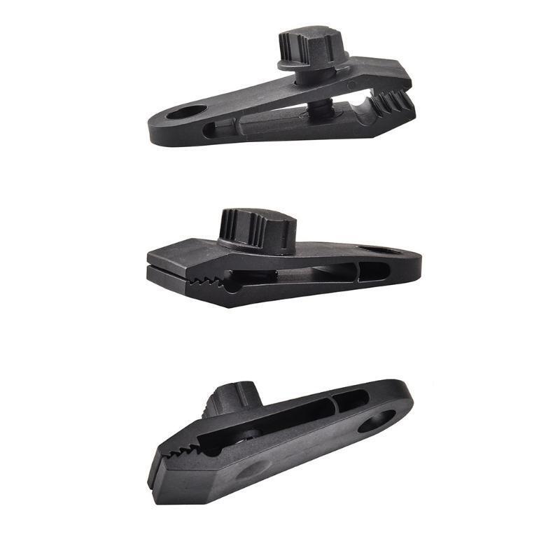 10Pcs Tarp Clips with Carabiner Heavy Duty Lock Grip Thumb Screw Camp Tent Clamp