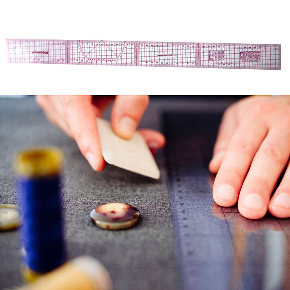 Plastic Sewing Tailor Double Side Straight Ruler Yardstick Patchwork Ruler