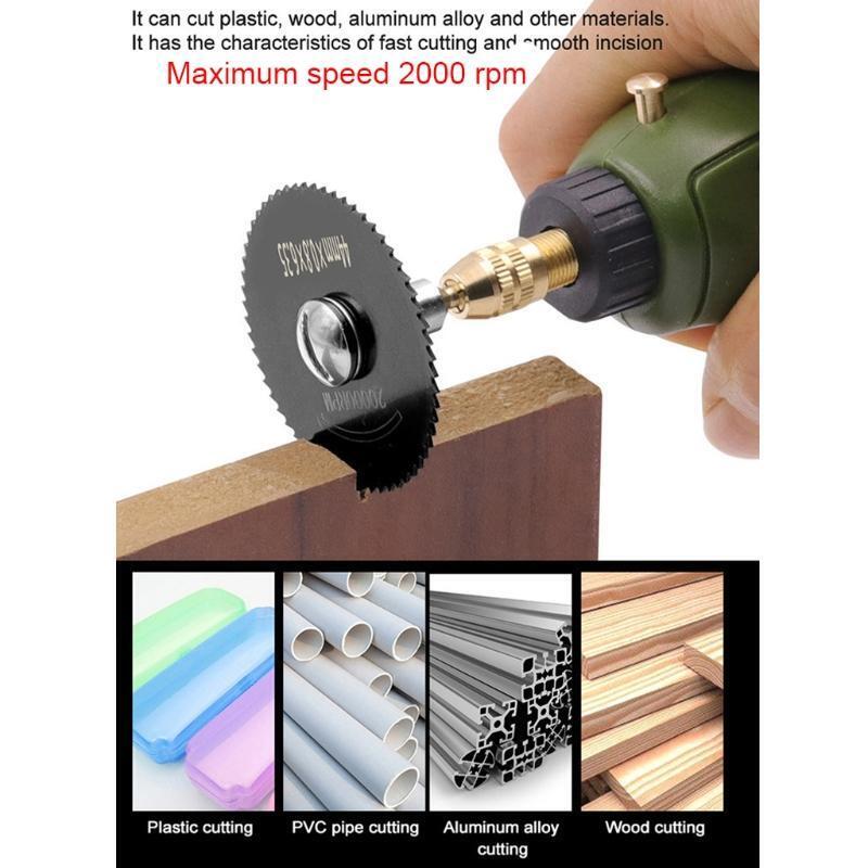 7 Pcs Mini Circular Saw Blade HSS High-Speed Steel Saw Blade with Extension Rod