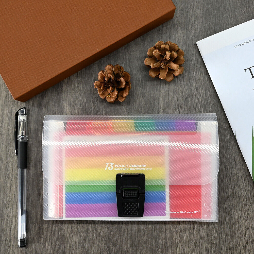 A6 Portable File Folder Storage Bag Document Binder Bill Receipt Organizer