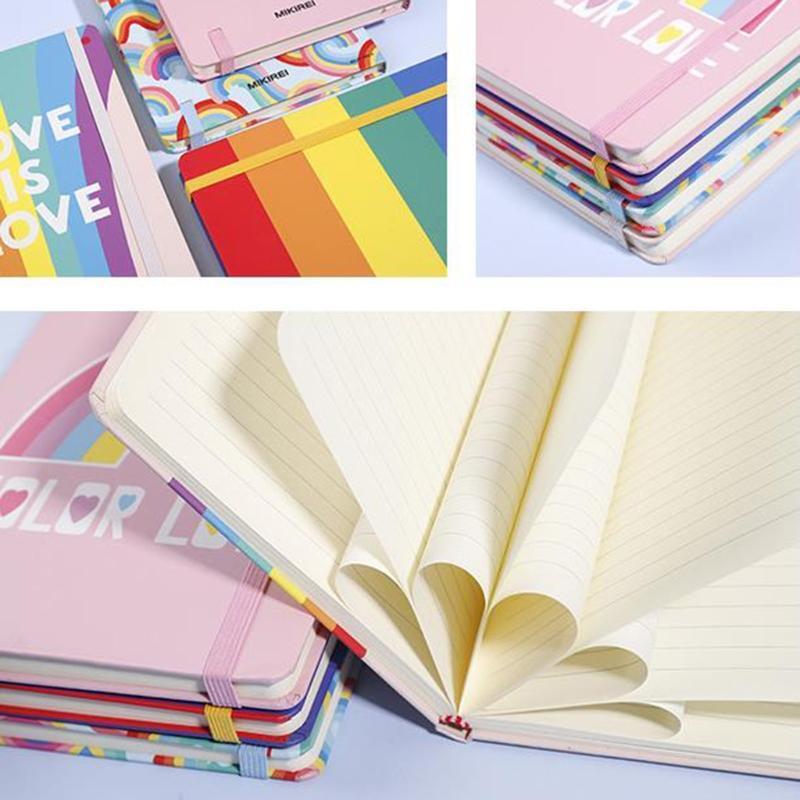 A5 Rainbow  Notepad Hardcover Sketchbook Office Notebook 192 Pages for Office