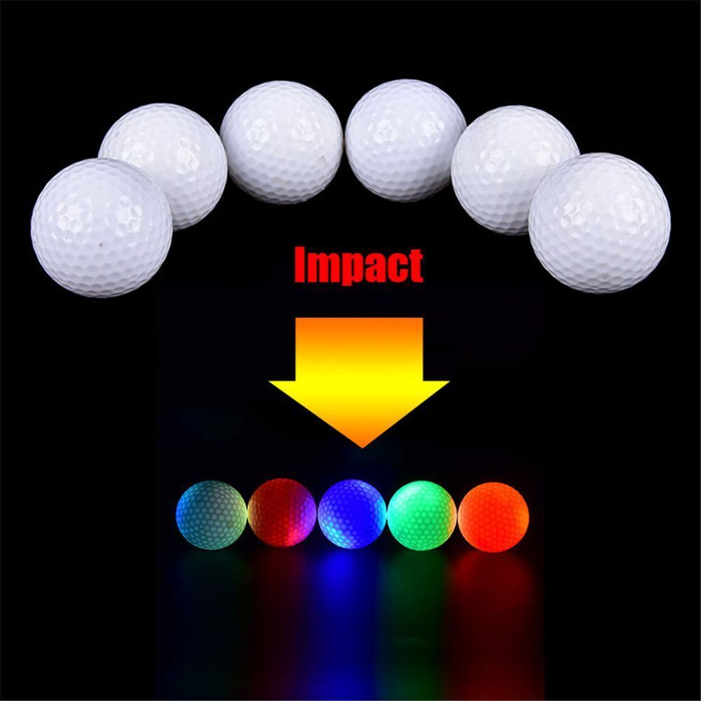 Light Up LED Golf Balls Glowing Ball Golfing In The Dark Night Training Golf