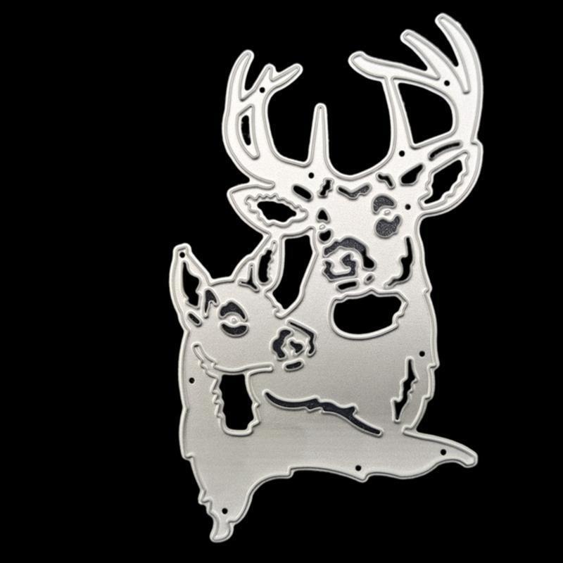 Christmas Elk Metal Cutting Dies Stencil DIY Scrapbooking Album Paper Template