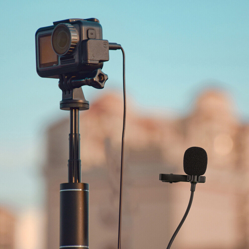 For OSMO ACTION Camera Vlog Video Recording 3.5mm Mini Clip-On Microphone