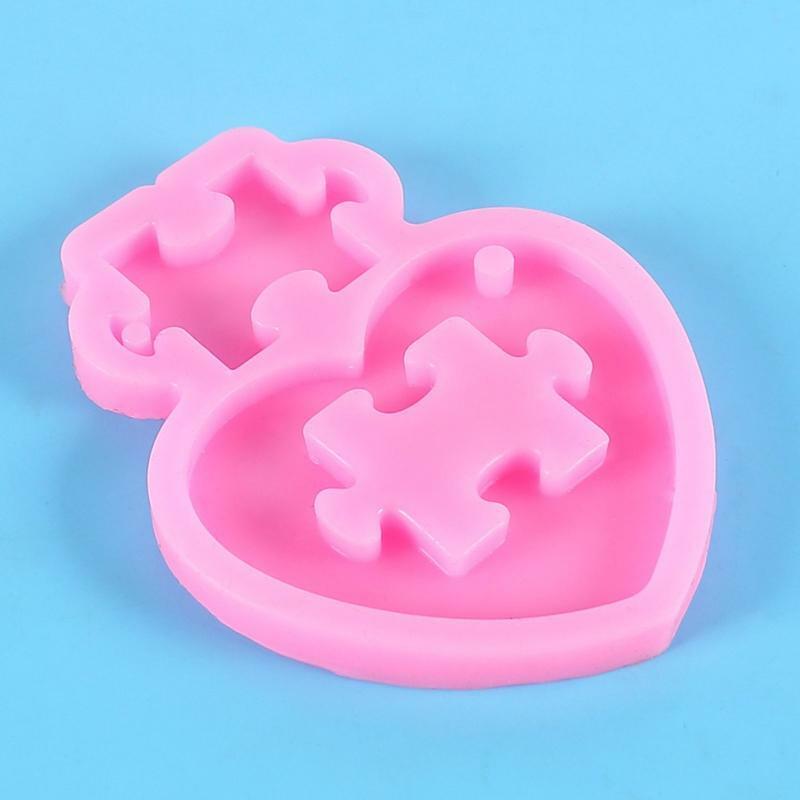 Casting Mold Heart Puzzle Shape DIY Crafts Jewelry Casting Tool Handmade Craft