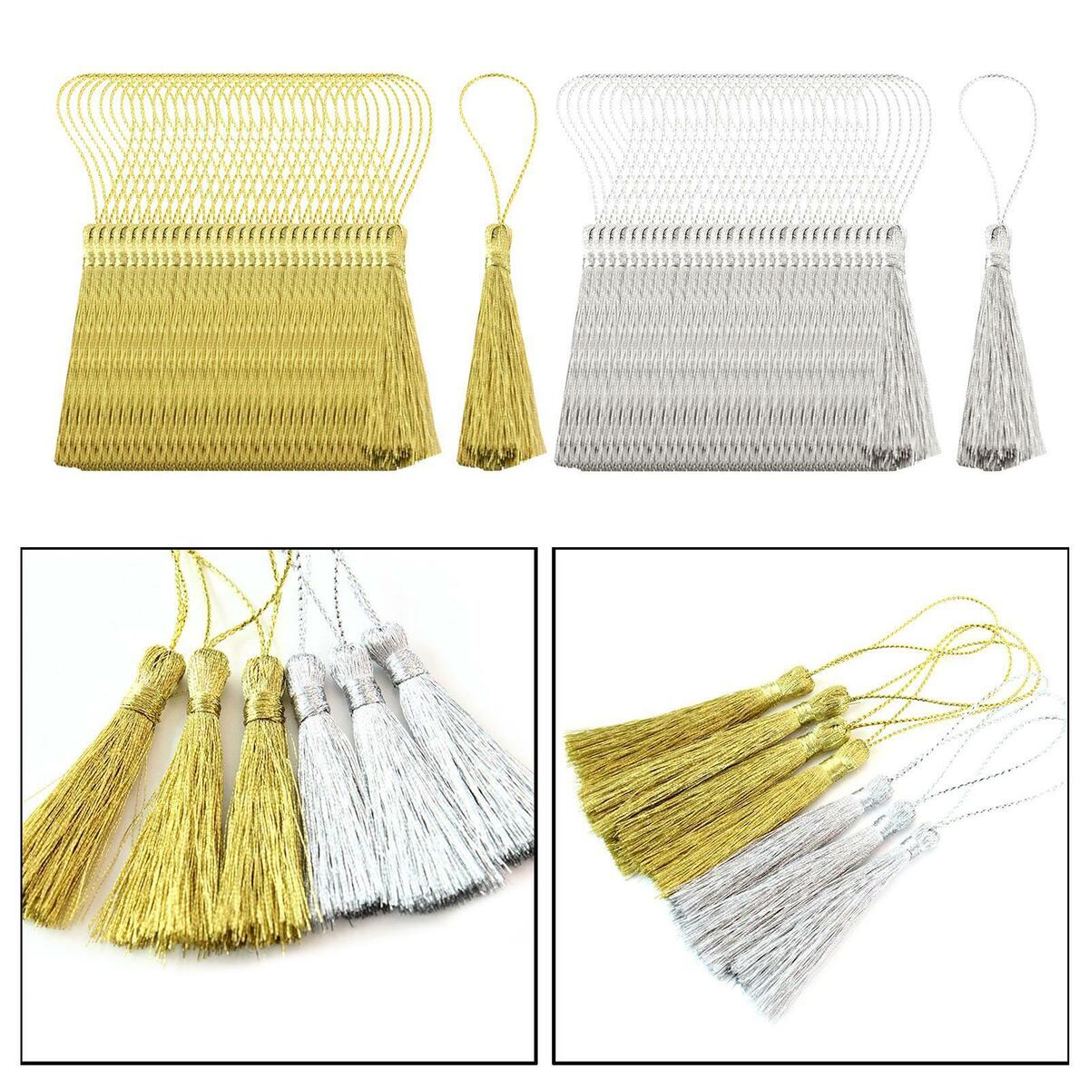 of 60 10cm Handmade Bookmark Tassels Cord Loop for Bookmarks Accessory