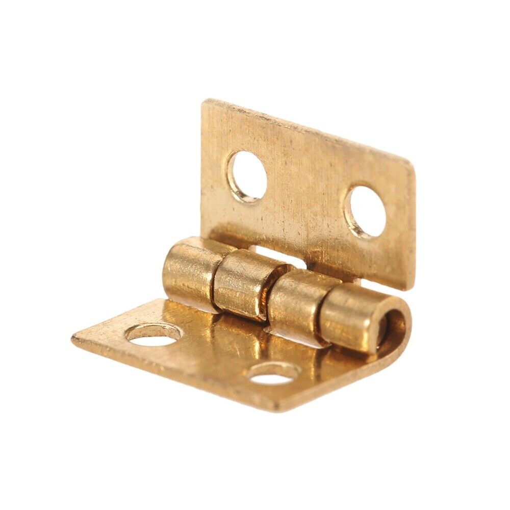 20 x Mini Brass Plated Hinges & 80 Nails Jewelry Cigar Box Hardware Decoration